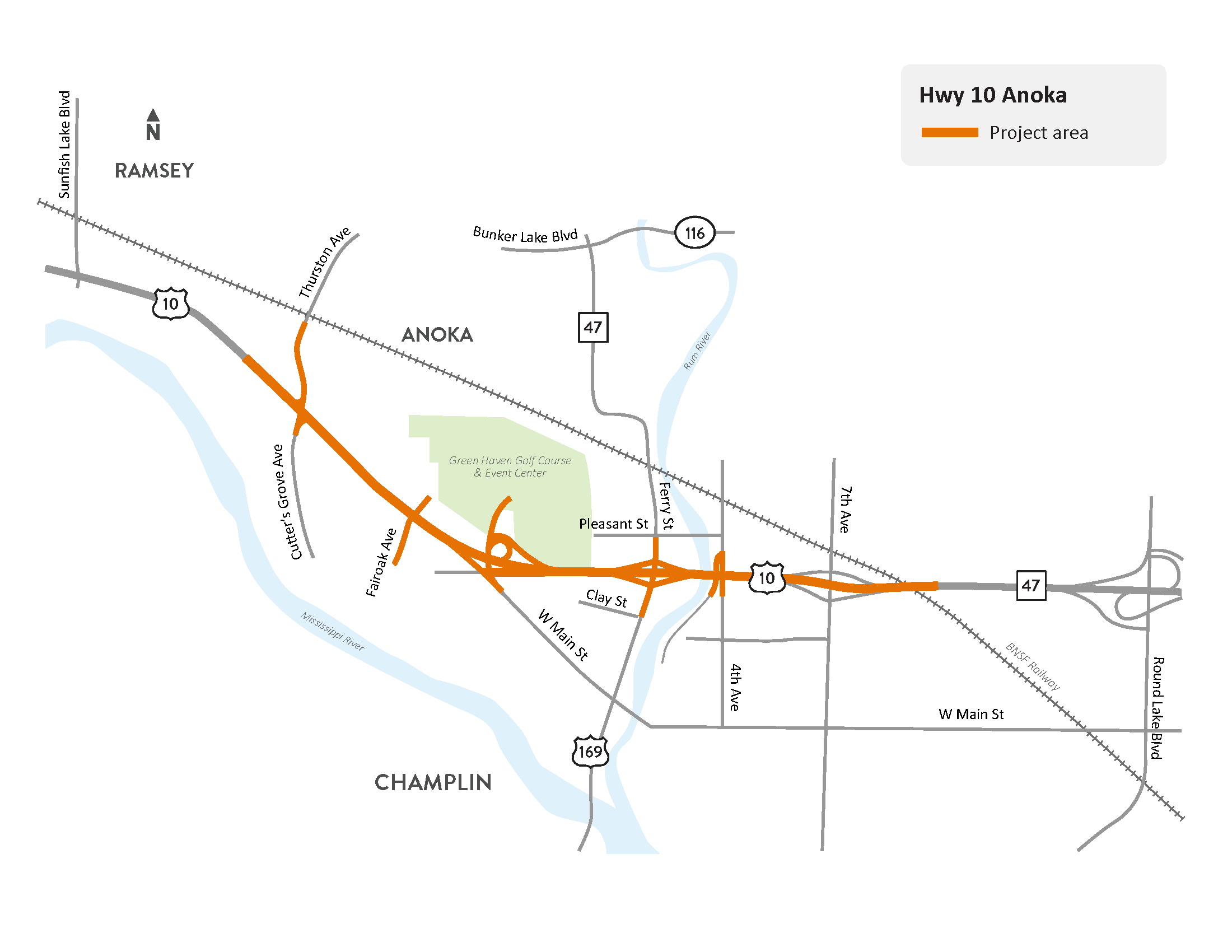 hwy 10 project map